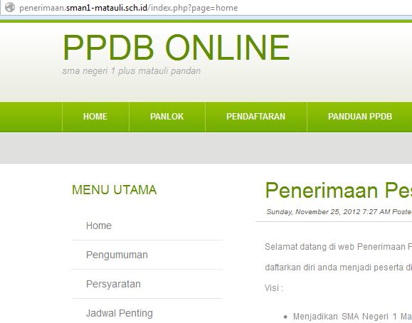 PANDUAN PENERIMAAN PESERTA DIDIK BARU (PPDB 20122013) SMAN 1