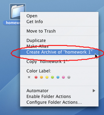 WORKING WITH COMPRESSED FILES AND FOLDERS IN MAC OSX