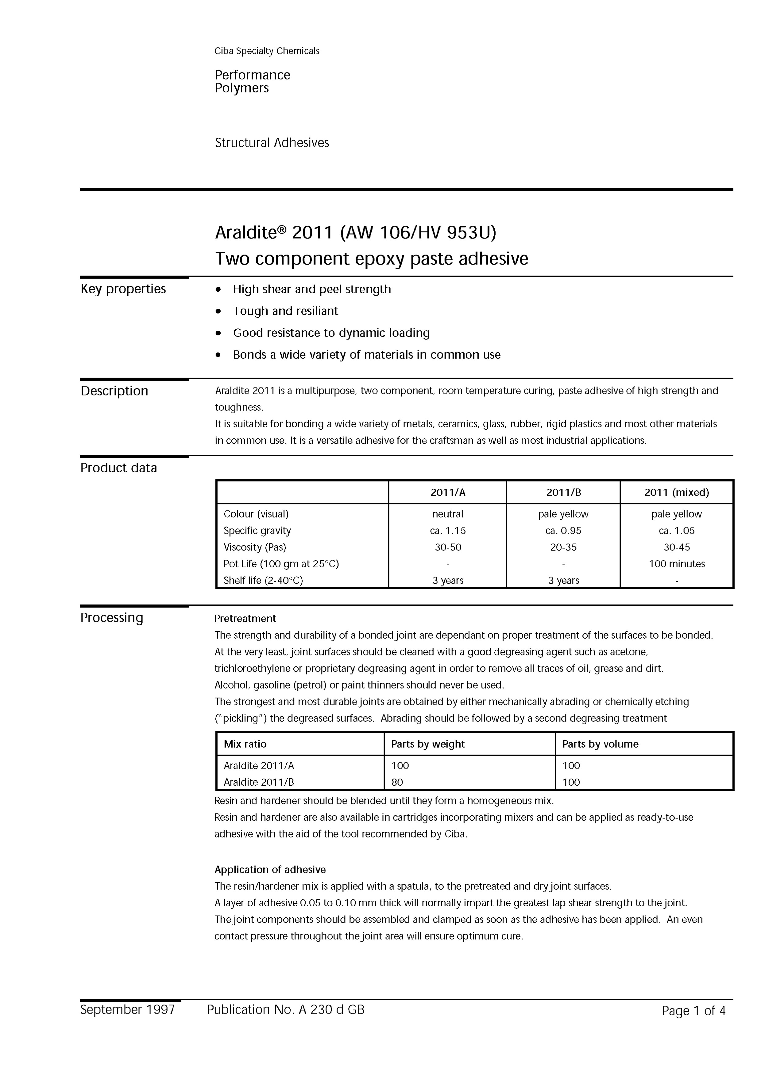 FORWARD MODULE TECHNICAL SPECIFICATION OF THE COMPONENTS GLUES PAGE