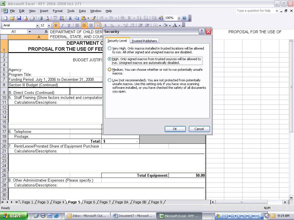 A DAPT SECURITY TO ENABLE MACROS IN EXCEL MICROSOFT