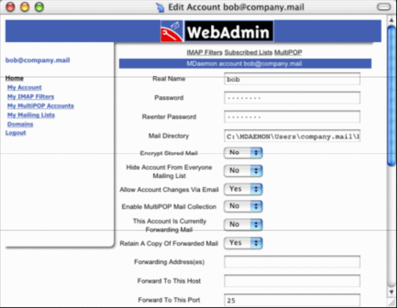 WEB ADMINISTRATION FOR MDAEMON 60 ALTN TECHNOLOGIES LTD 1179