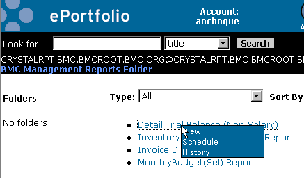 RUNNING CRYSTAL REPORTS USER’S GUIDE MARCH 17 2022 RUNNING
