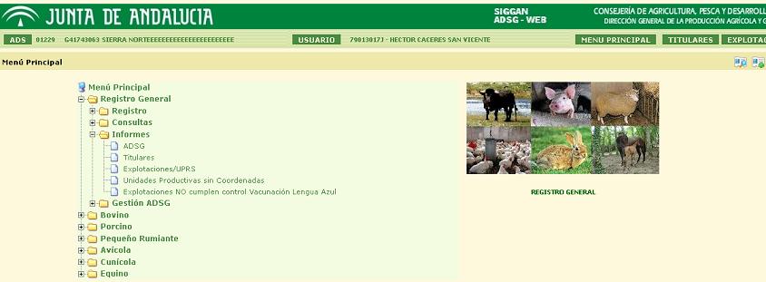 CONSEJERÍA DE AGRICULTURA Y PESCA ADSG WEB MANUAL DE