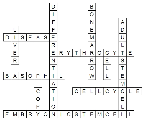 STEM CELLS CROSSWORD 16+ YEAR OLDS FEBRUARY 2010 OBJECTIVE